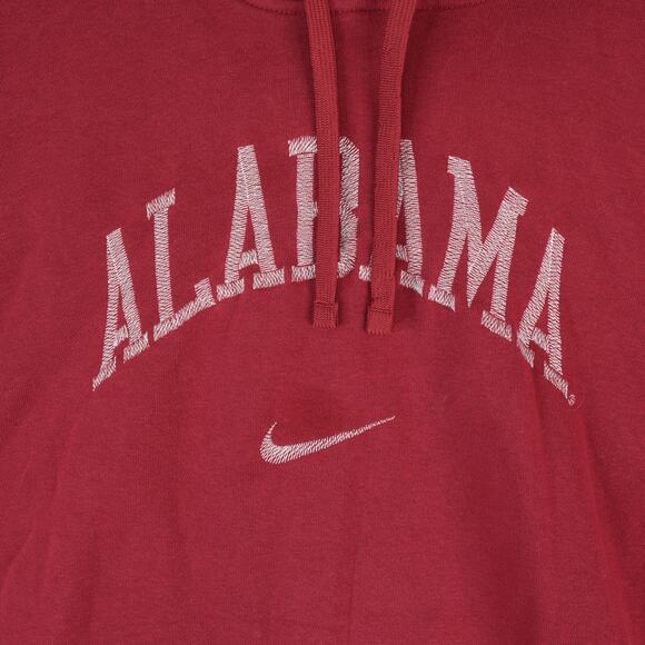 Nike Hoodie Mens L Red White Alabama Crimson Tide Embroidered Fleece Sweatshirt - Picture 4 of 9